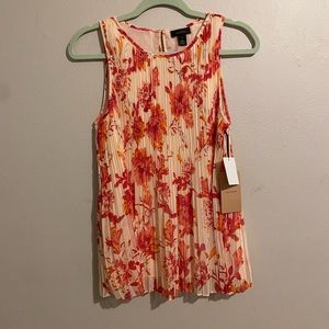 Halogen sleevesless floral blouse